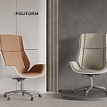 Rotating Office Chair Leather Office Chair Leisure Office Chair Lifting Office Chair 3d model