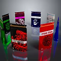 Colorful Product Packaging Bags With LIONORAGE FIRE RED Logos And Multicolor Designs