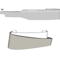 Modern Reception Desk Special-shaped Reception Desk Arc Company Service Desk Bar 3d model