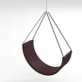 Stylish Brown Hanging Chair With Textured Fabric And Suspension Ropes For Modern Home Decor