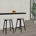 Bar Chair Bar Stool High Stool 3d model