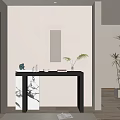 Modern End Desk 3d model