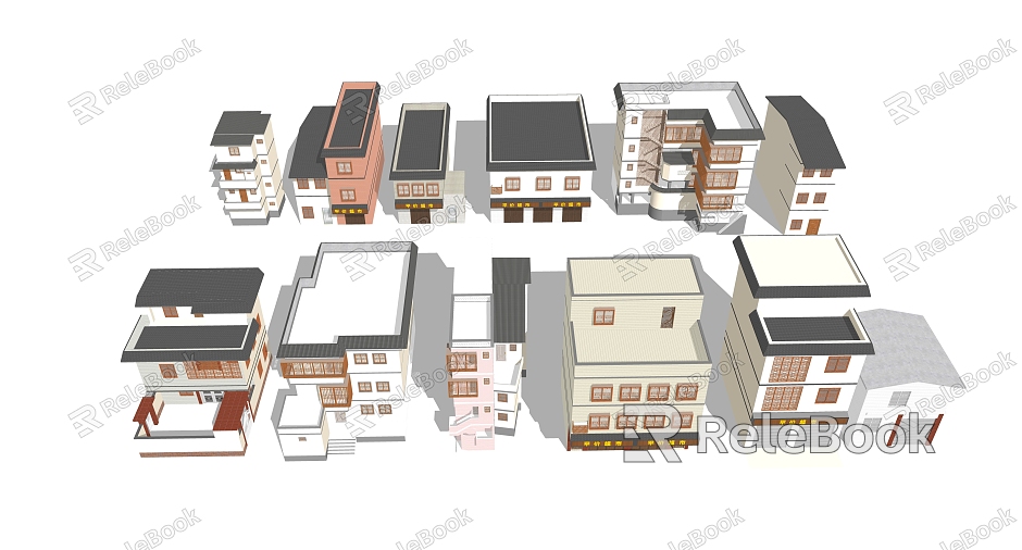 modern residential buildings model