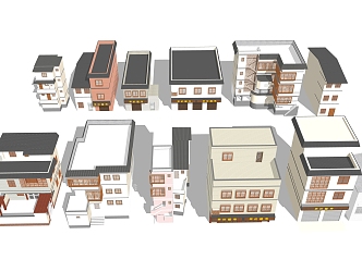 modern residential buildings 3d model