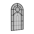 Classic Arched Floor To Ceiling Windows With Grid Pattern Design