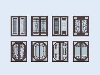 Chinese-style windows, ancient windows 3d model