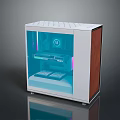 White PC Case With Transparent Side Panel And Blue LED Lighting