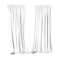 White Soft Flowing Curtains With Long Drapes Against Gray Background 3d model
