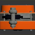 Industrial Red Functional Vehicle With Hoist Chain And Lifting Equipment
