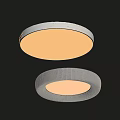 Modern Round Ceiling Light with Sleek Design Textured Edge for Bright Uniform Lighting 3d model
