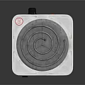 White Single Burner Electric Stove With Heating Coil Household Kitchen Appliance