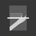 Modern Curved Staircase With Elevated Platform Wooden Steps White Railing And Glass Sides