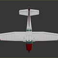 Small Model Airplane With White Wings Red Tail And Green Cockpit Design