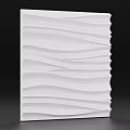 White Wavy Textured Decorative Panel for Modern Home Living Spaces