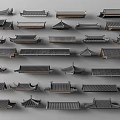 Traditional Chinese Roof Components With Various Classical Styles And Architectural Designs