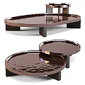 Modern Coffee Tables With Round And Oval Shapes In Green Brown And Beige