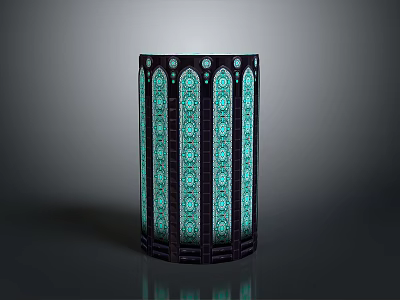 The ground screen is like a jade screen Carved screen Glazed screen Mica screen Suli screen Painting and Calligraphy screen 3d model