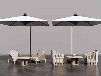 Modern Outdoor Sofa Outdoor Leisure Chair Sunshade 3d model
