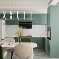 Modern Living Dining Room Interior With Cozy Sofa Chandelier Wall Art And Plants