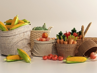 Modern Storage Basket Vegetable Basket 3d model