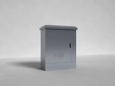 Gray Industrial Electrical Control Cabinet With Durable Steel Construction For Applications 3d model