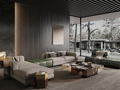 Modern Minotti living room model