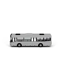 Modern White Bus Exterior Design with Side Windows Passenger Seats and Roof Components
