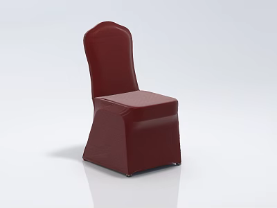 Elegant Red Upholstered Dining Chair With Classic Design For Home Kitchen Use 3d model