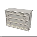 Elegant Light Colored Decorative Cabinet With Multiple Drawers And Metal Handles Modern Design