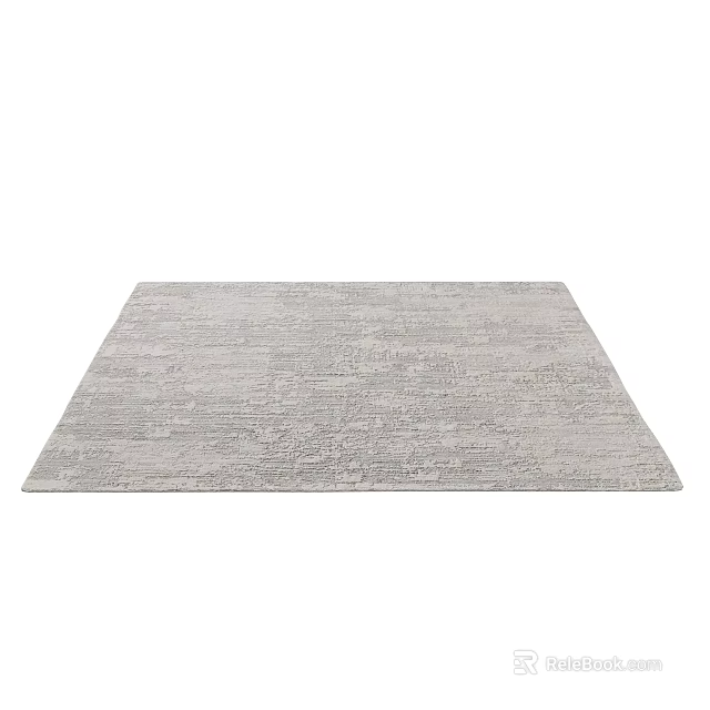 Gray Textured Square Rug With Modern Design Perfect For Living Room Floor Decor 3d model 