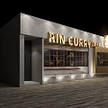 Modern Restaurant Interior With Wooden Tables Chairs Bar Counter Wine Racks And TV Screens
