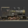 Vintage Steam Train Model With Old Fashioned Locomotive Design And Detailed Wheels