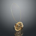 Golden Decorative Home Living Accessory With Circular Design And Blue Stone