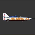 USAF X 15 Experimental Rocket Plane With US Flag Design For Space Exploration