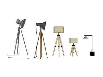 Modern Lighting Fixture Combination With Floor Lamps Table Lamps And Wall Lights 3d model