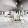 Light Luxury Clothing Store 3d model