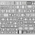 Collection of Various Window and Door Design Patterns in Black and White