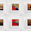 Abstract Painting With Vibrant Colors And Flowing Lines For Modern Wall Art