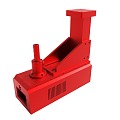 Special JWZ central drive worm gear mud scraper reducer jack red painted metal lifting platform assembly for sludge thickening tank 3d model