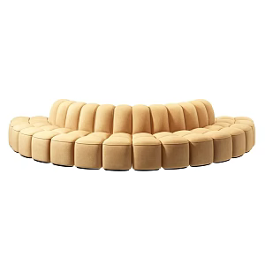 curved sofa 3d model