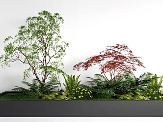 plant landscape plant pile landscape plant landscape sketch plant combination 3d model