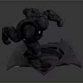 Detailed Batman 3D Model Action Figure With Armor And Standing Home Decor Piece