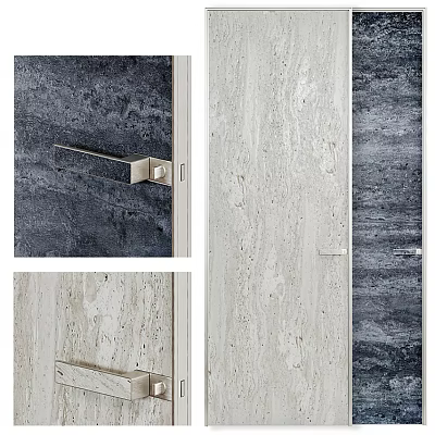 Natural Gray and White Stone Floor Tiles for Modern Interior with Textured Surface 3d model