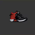 FILA Kids Black Red Sports Shoes With Velcro Straps Comfortable Design