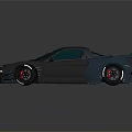 Sleek Dark Gray Sports Car With Aerodynamic Design Rear Wing And Alloy Wheels