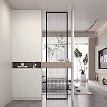 Modern porch porch partition 3d model