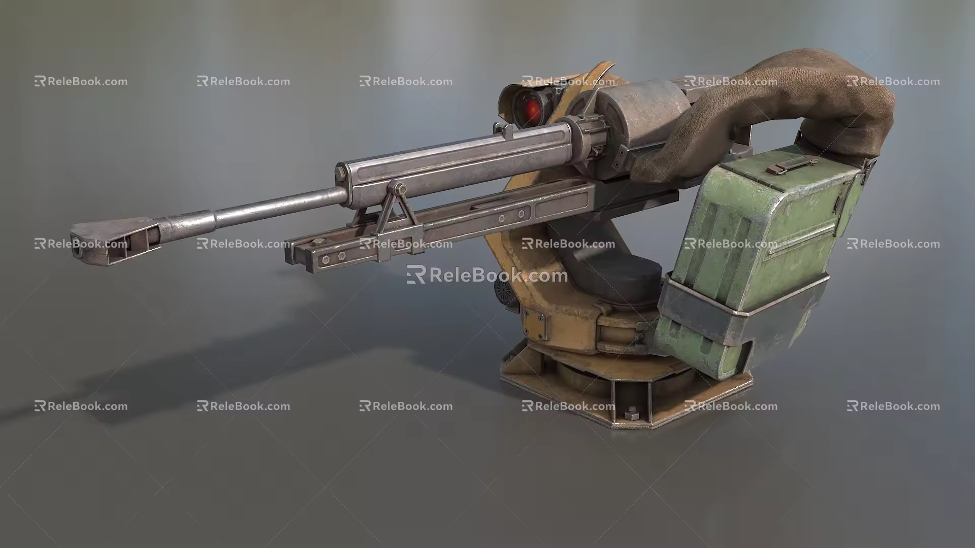 Turret cannon automatic turret turret light machine gun turret low face number low model simple model game sub-era film and television level super realistic high precision 3d model