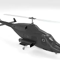 Black Modern Sleek Helicopter With Fuselage Rotor And Landing Gear Design