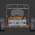 Rugged Terrain Ideal for Off Road Vehicle Featuring Metal Frame and Large Tires