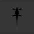 Prehistoric Marine Creature Model With Long Neck Black Spots And Four Flippers